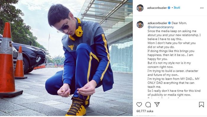 Unggahan <a href='https://kupang.tribunnews.com/tag/azka-corbuzier' title='Azka Corbuzier'>Azka Corbuzier</a>