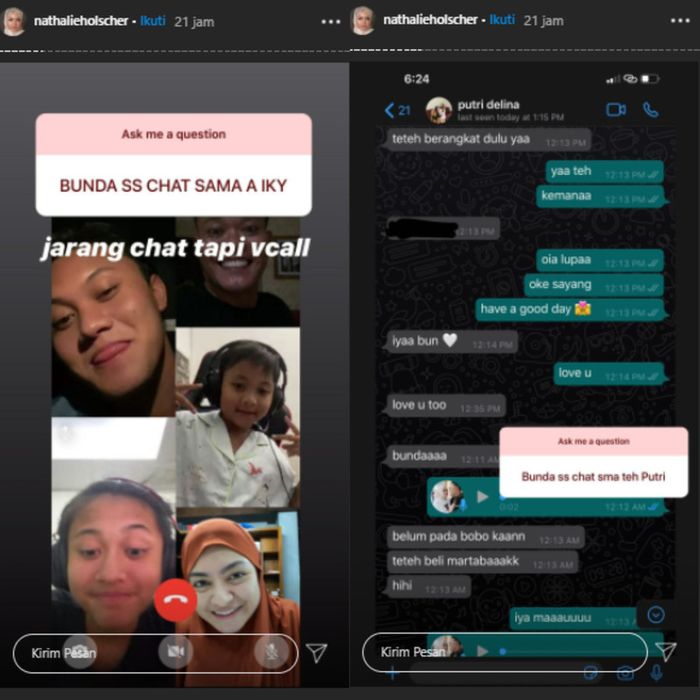 Rizky Febian jarang chat dengan Nathalie