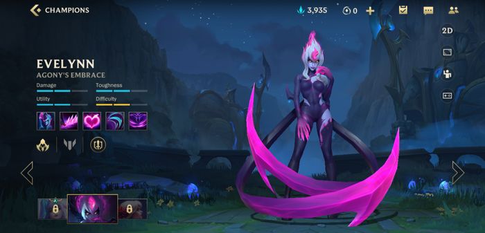 Champion Evelynn in League of Legends: Wild Rift