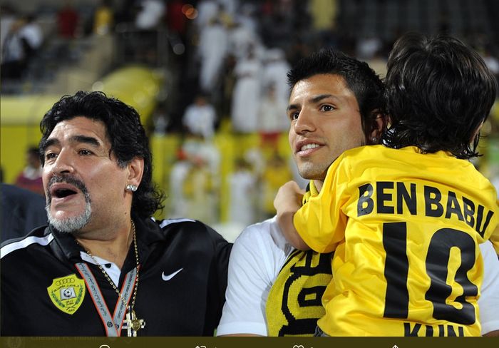 Kenangan ketika Diego Maradona dan Sergio Aguero sama-sama menyaksikan laga Klub Uni Emirat Arab, Al Wasl.