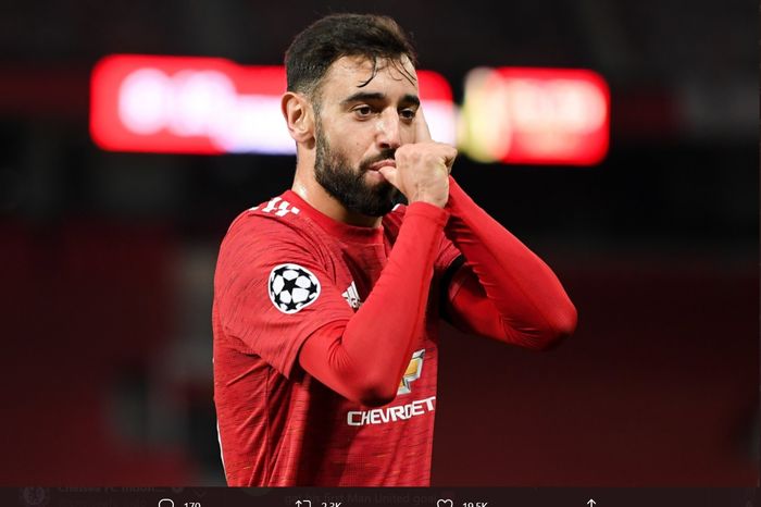 Gelandang serang Manchester United dari Portugal, Bruno Fernandes.