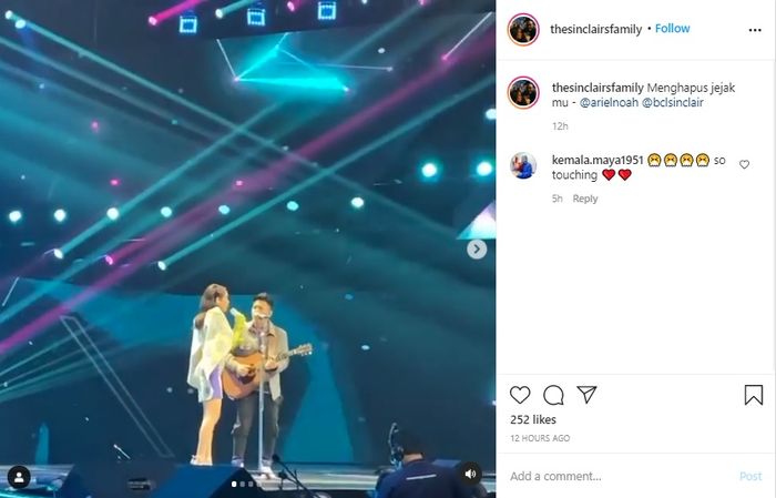 Perlahan bangkit usai ditinggal pergi Ashraf Sinclair, tengok senyum lebar Bunga Citra Lestari saat manggung hingga habiskan momen seru di ruang tunggu bareng Ariel NOAH. Instagram @thesinclairfamily
