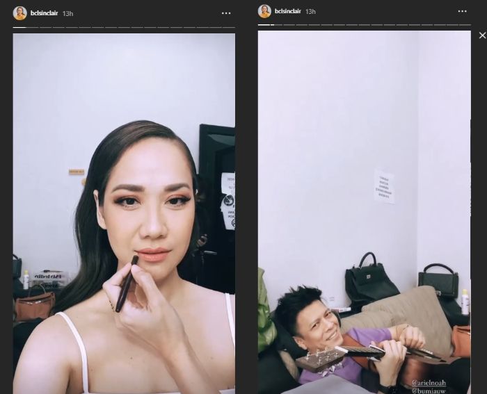 Bunga Citra Lestari saat manggung hingga habiskan momen seru di ruang tunggu bareng Ariel NOAH.