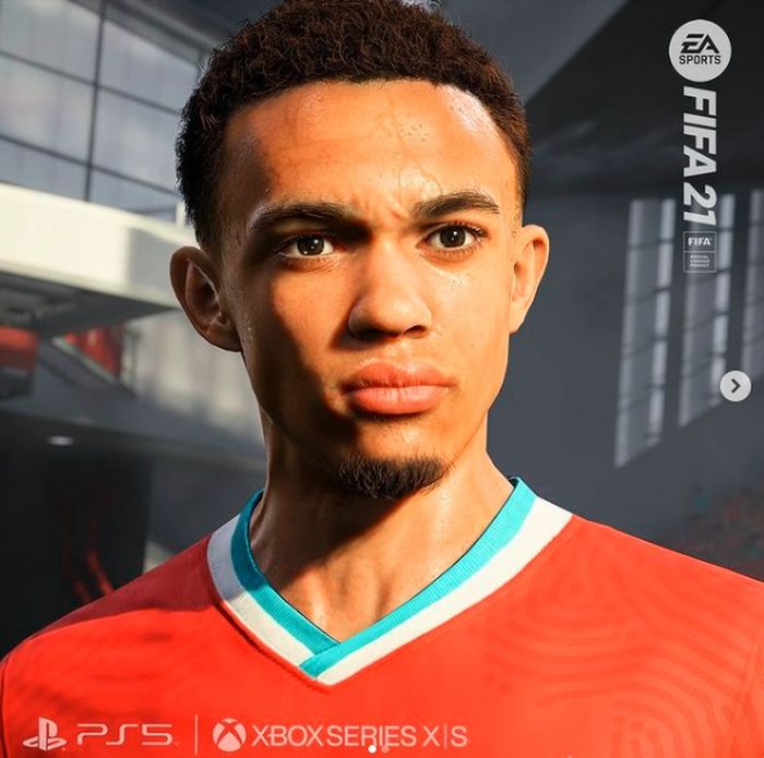 Trent Alexander-Arnold in the next-gen console version of FIFA 21.