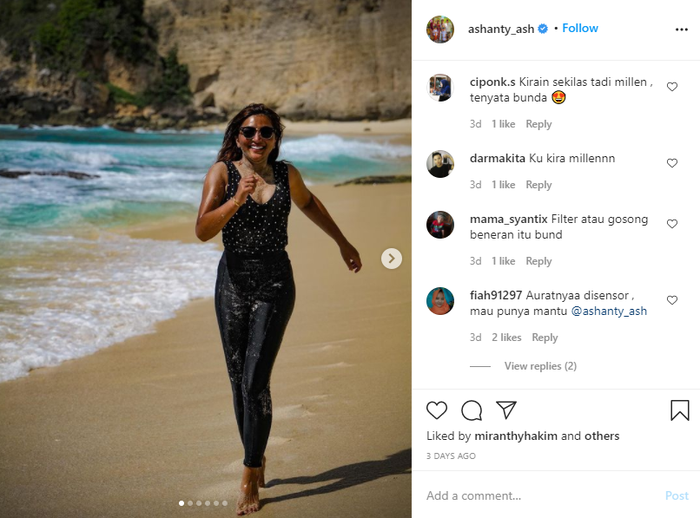 Komentar netizen dalam postingan Ashanty