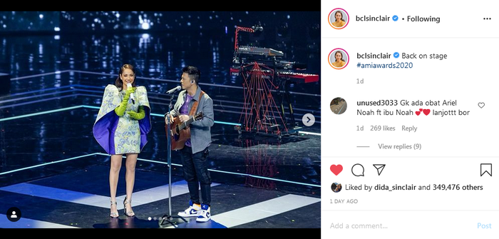 BCL mengunggah foto bersama Ariel NOAH
