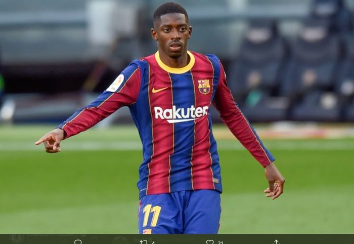 Winger Barcelona, Ousmane Dembele, mulai mendapat jatah main reguler pada musim 2020-2021 di bawah arahan Ronald Koeman.