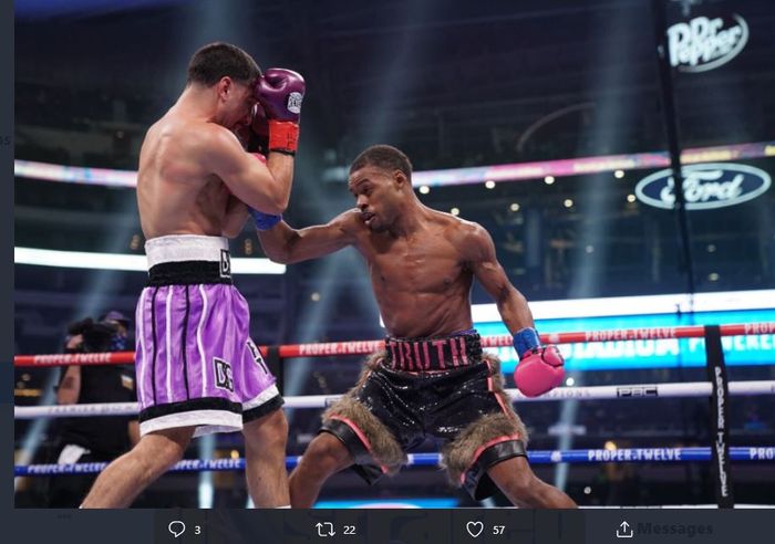 Duel antara Errol Spence Jr (kanan) vs Danny Garcia (kiri), Minggu (6/12/2020)