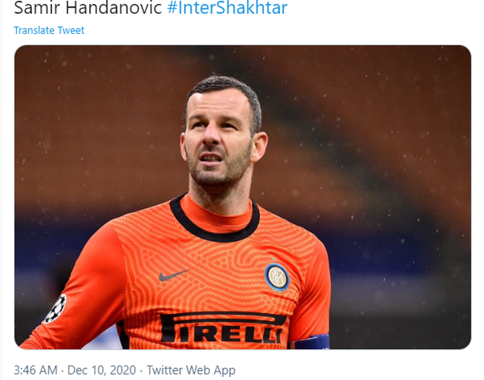 Samir Handanovic mencatatkan laga ke-500 di Liga Italia.