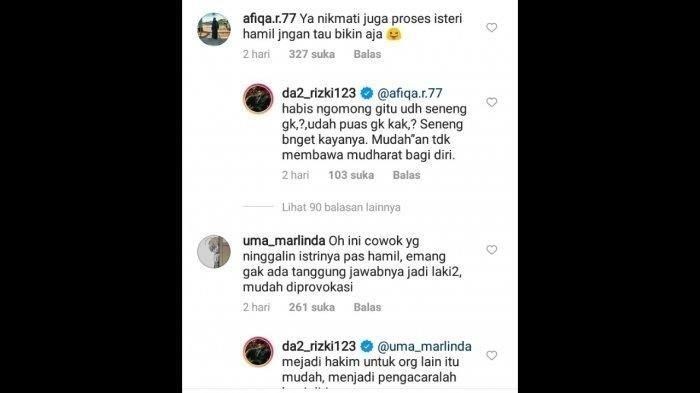 Komentar Instagram Rizki DA