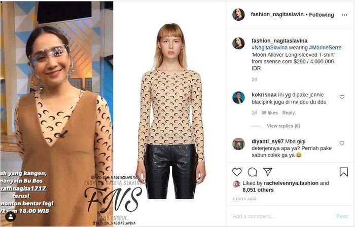 Penampakan baju dalam Rp 4 juta Nagita Slavina yang bikin netizen melongo