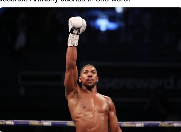 Juara kelas berat versi IBF, IBO, WBA, dan WBO,  Anthony Joshua.