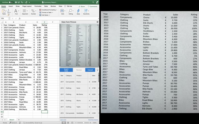 Enable dictation for excel spreadsheet