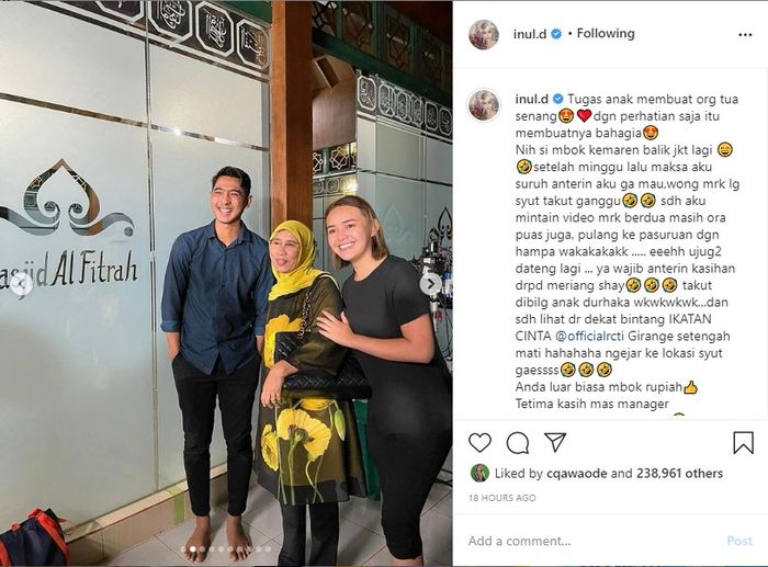 Unggahan Inul Daratista