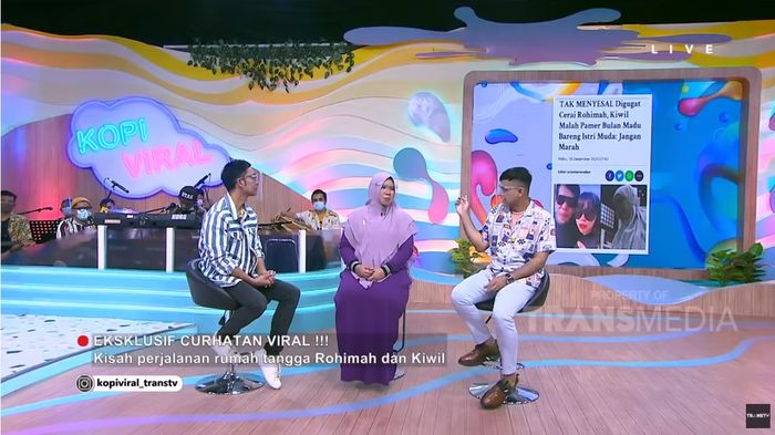 Rohimah istri pertama Kiwil ungkapkan isi hatinya. 