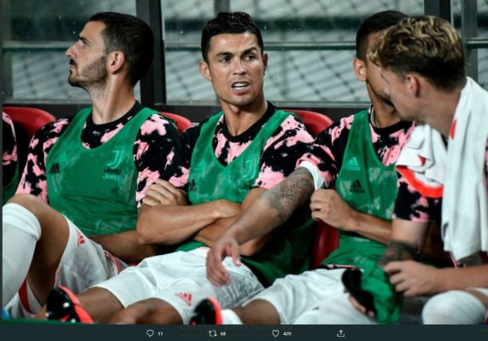 Cristiano Ronaldo saat menjalani pramusim di Korea Selatan bersama Juventus.