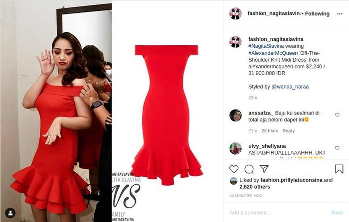 Pakai dress Rp 32 juta saat jadi MC konser, Nagita Slavina bikin Netizen bengek lihat harga aslinya