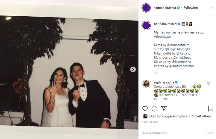 Postingan Hannah Al Rashid