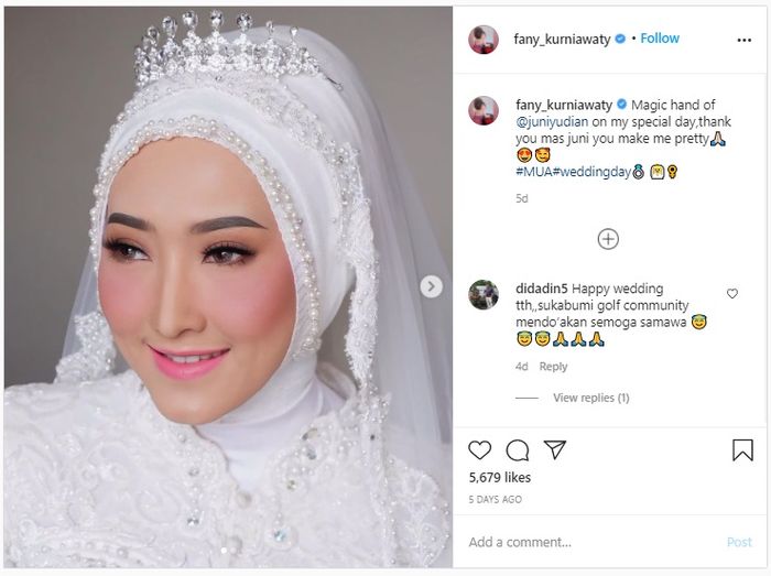 Potret cantik Fany Kurniawaty
