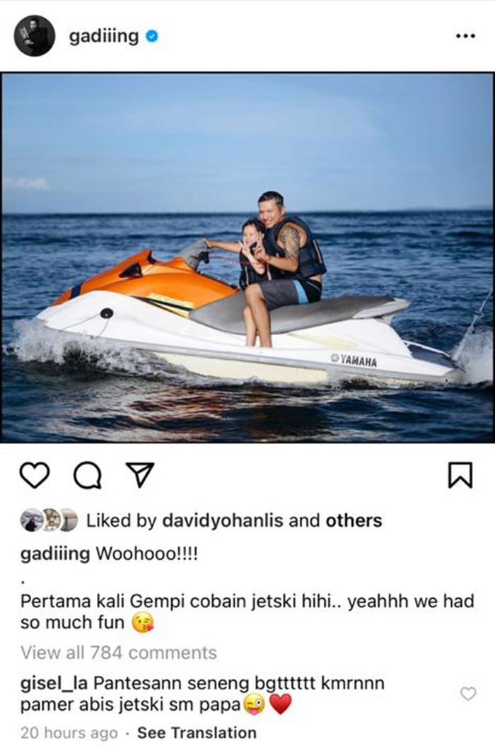 Gading ajak Gempi ke Bali