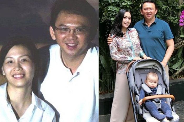 Potret Ahok dan Veronica dulu (kiri) dan Ahok bersama Puput Nastiti Devi (kanan)
