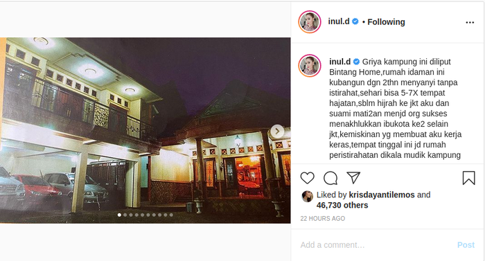 Penampakan rumah mewah milik Inul Daratista di kampung halamannya ini sukses mencuri perhatian netizen.