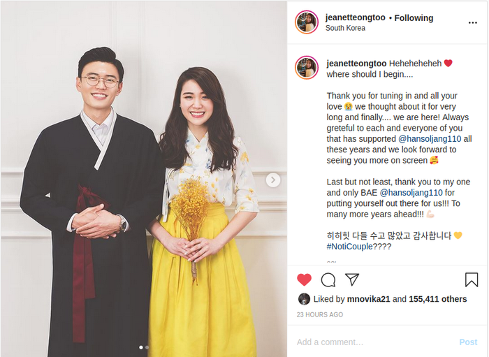 Kini go public setelah ditutupi hampir selama 4 tahun, Jang Hansol Korea Reomit dan kekasihnya banjir dukungan Youtuber Hansol Korea Reomit 'Bolo-bolo'