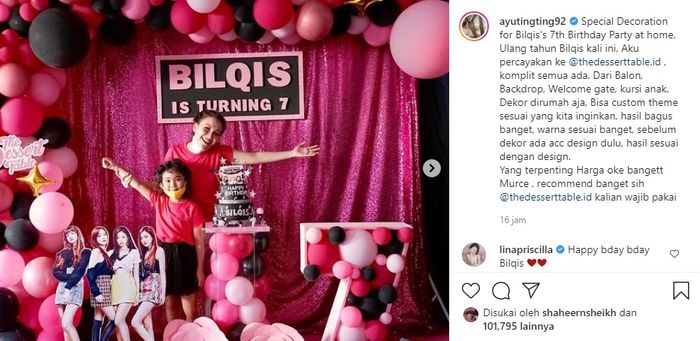 Shaheer Sheikh berikan like pada postingan Ayu Ting Ting saat ulang tahun Bilqis