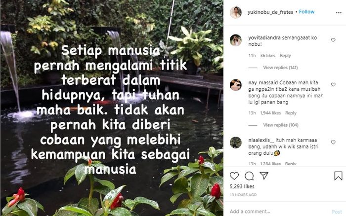 Unggahan <a href='https://palembang.tribunnews.com/tag/nobu' title='Nobu'>Nobu</a>