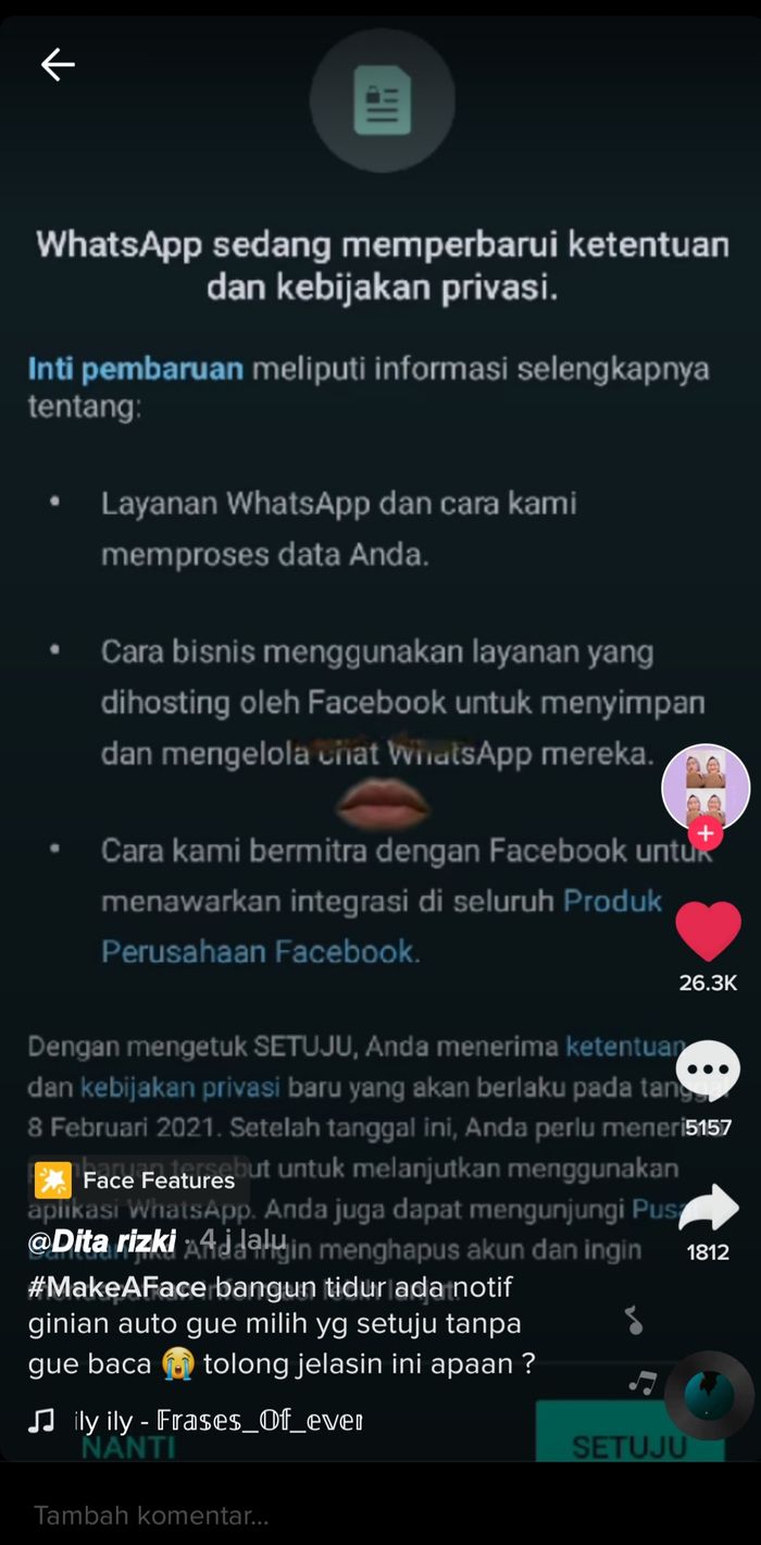 Aturan Baru Whatsapp Bikin Panik Netizen Di Tiktok Apa Itu Semua Halaman Nextren Grid Id