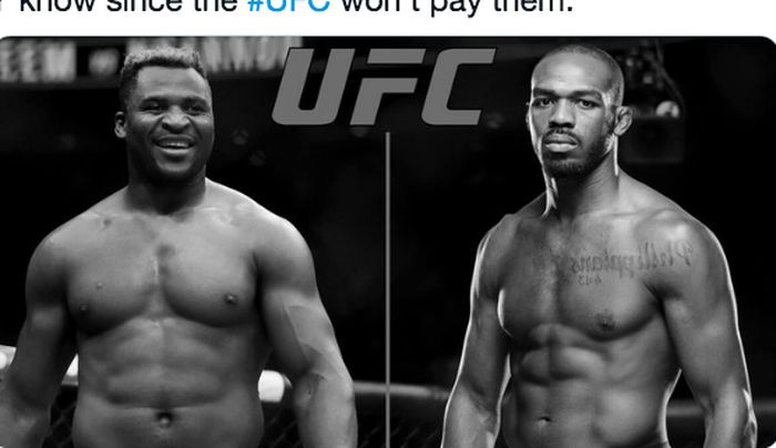 Petarung kelas berat UFC, Francis Ngannou (kiri) dan Jon Jones (kanan).