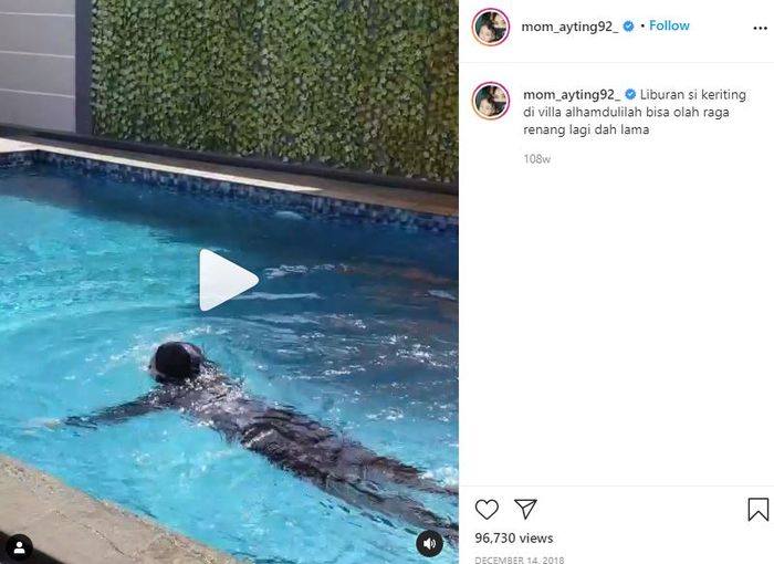 Villa mewah Ayu Ting Ting dilengkapi kolam renang