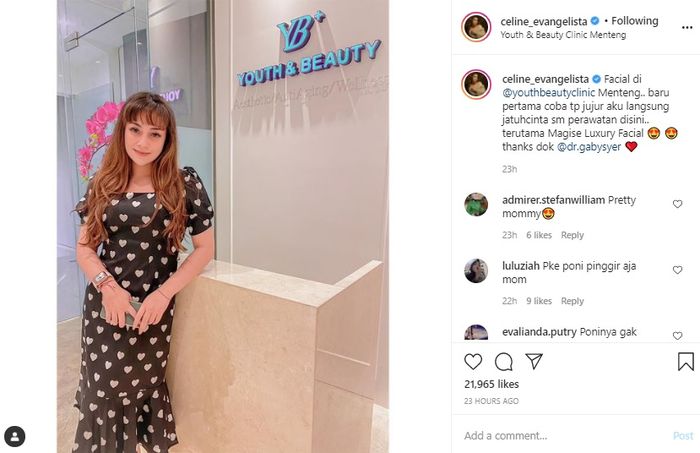 Unggahan Celine Evangelista