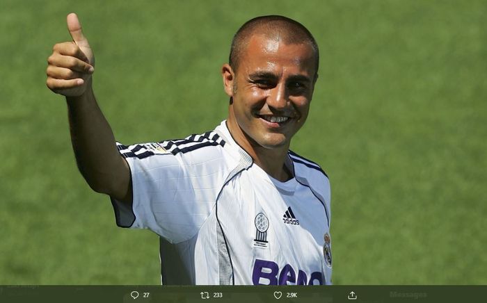 Fabio Cannavaro saat masih berseragam Real Madrid.