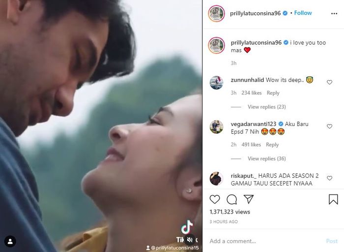 Perankan Pasangan Suami Istri Di Series Prilly Latuconsina Pamer Cuplikan Mesranya Bersama Reza Rahadian Netizen Semoga Nikah Beneran Semua Halaman Grid Id
