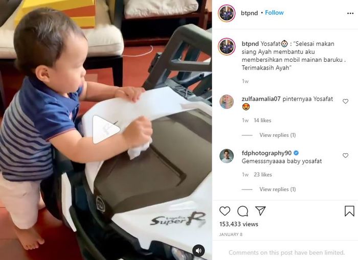 Yosafat Abimanyu Purnama miliki mobil Jeep mainan baru