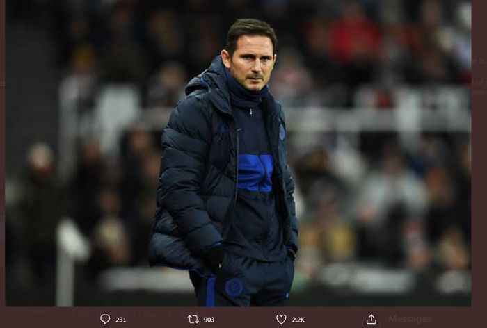 Frank Lampard, dipecat Chelsea pada 25 Januari 2021.