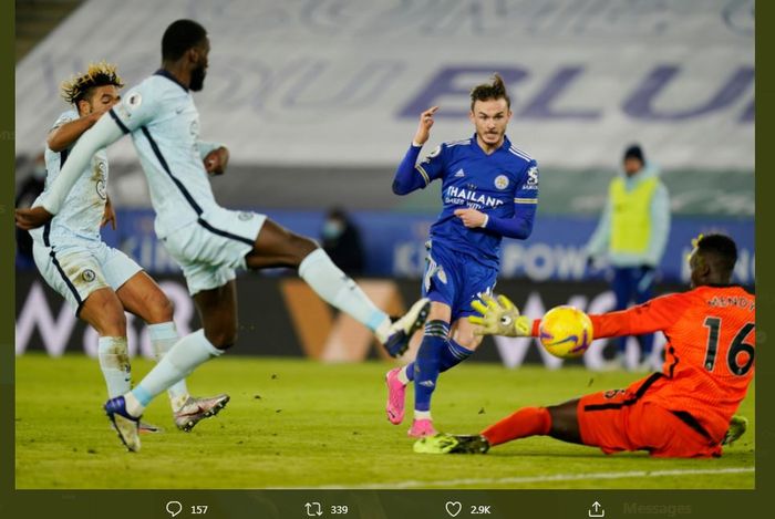 Chelsea keok saat bertamu ke Leicester City dalam lanjutan Liga Inggris, 19 Januari 2021.