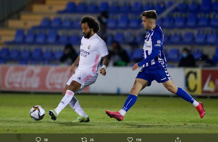 Laga Real Madrid vs Alcoyano di babak 32 besar <a href='https://manado.tribunnews.com/tag/copa-del-rey' title='Copa del Rey'>Copa del Rey</a>, Rabu (20/1/2021) di Stadion El Collao, Alcoy.