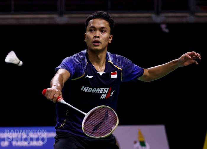 Aksi Anthony Sinisuka Ginting pada babak kedua Thailand Open II 2021, Kamirs (21/1/2021)