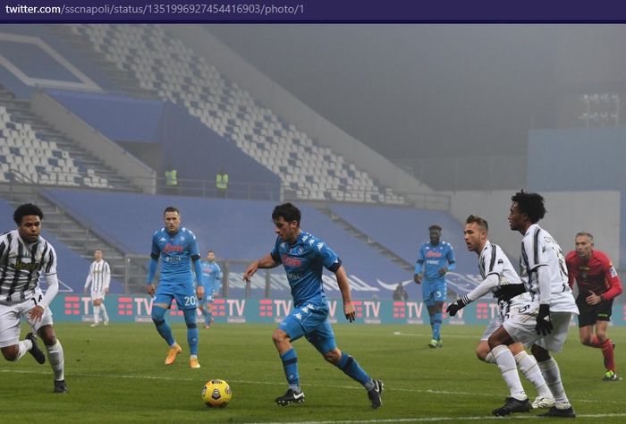 Juventus berhadapan dengan Napoli dalam ajang Piala Super Italia 2020 di Stadion Citta del Tricolore, Reggio Emilia pada Kamis (21/1/2021) pukul 03.00 WIB. 