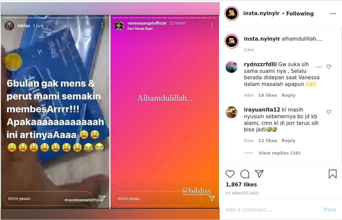 Isyaratkan telah hamil lagi usai baru saja bebas dari status tahanan, Vanessa Angel banjir komentar netizen.