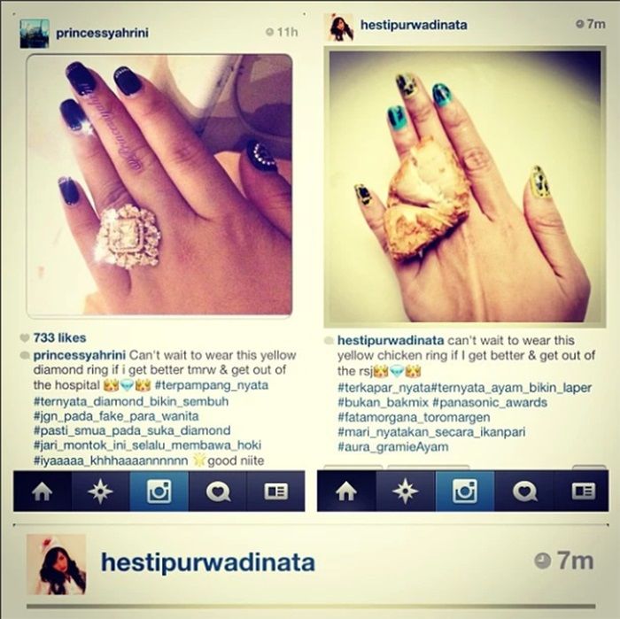 Instagram Artis Hesti Purwadinata