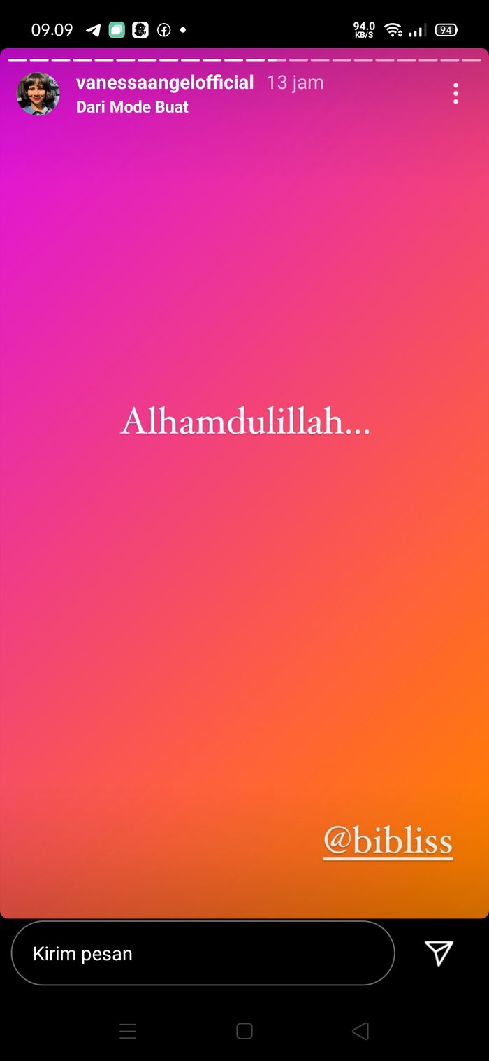Vanessa Angel seolah mengisyaratkan tengah kembali berbadan dua. Instagram @vanessaangelofficial