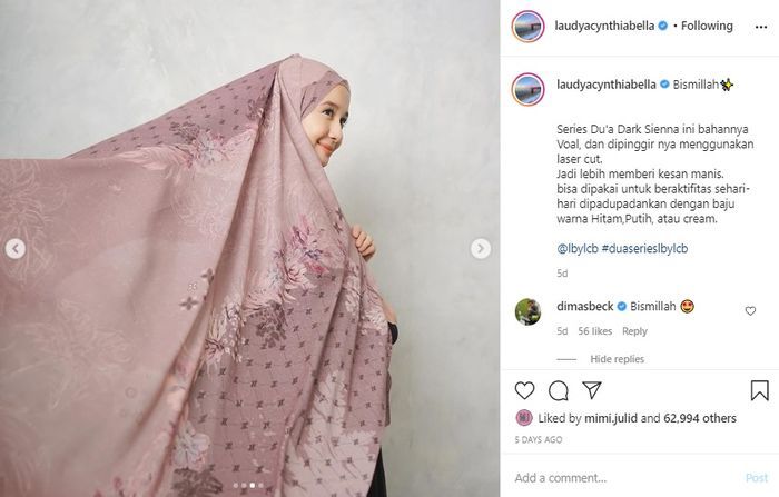 Dijodoh-jodohkan, Dimas Back Terciduk Tulis Komentar Tak Terduga di Postingan Laudya Cynthia Bella, Sudah Jadian?