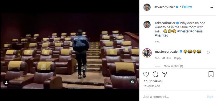 Azka Corbuzier asyik menghabiskan waktu bersama sang ayah di hari pertunangan Kalina Ocktaranny dan Vicky PrasetyoInstagram @azkacorbuzier
