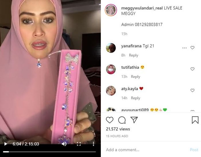 Meggy Wulandari jualan baju hingga perhiasan