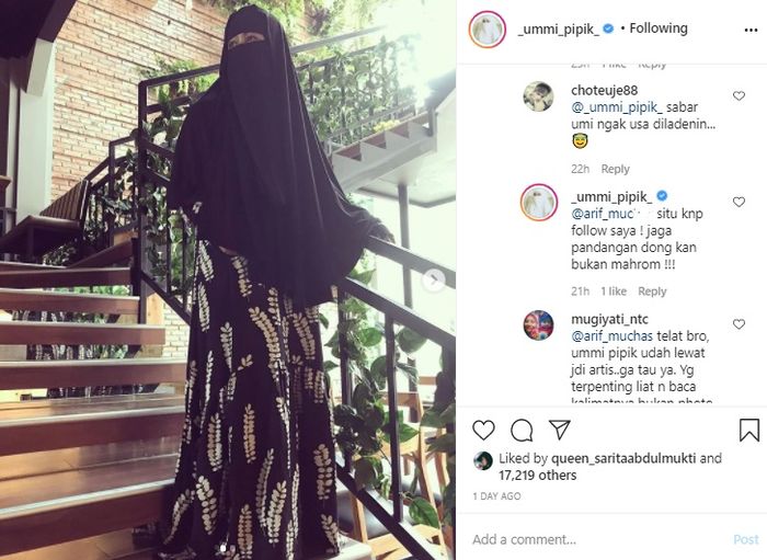 Umi Pipik balas komentar julid netizen