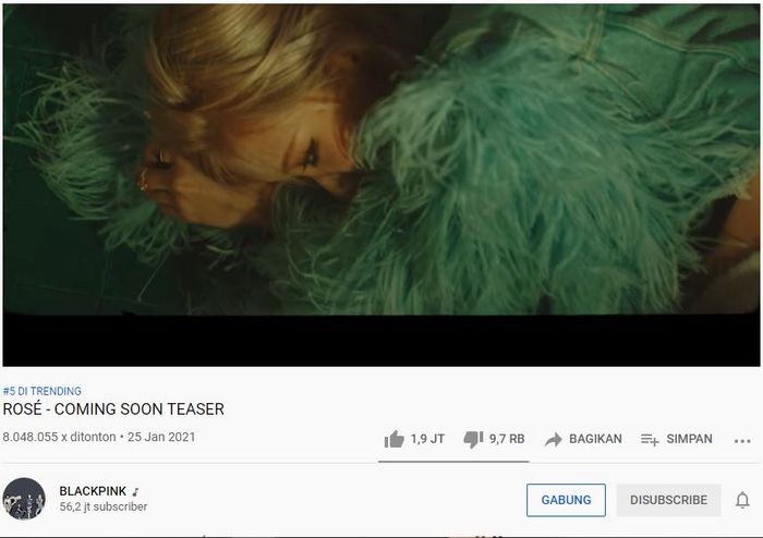 Video Teaser Rose BLACKPINK Trending 5