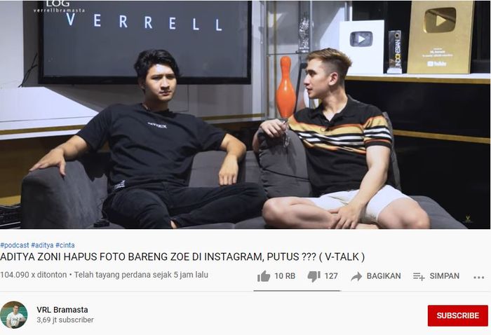 Verrell Bramasta berbincang dengan Aditya Zoni